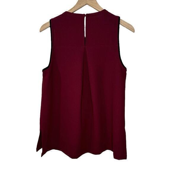 Madewell Sleeveless Burgundy Blouse Keyhole Back C1‎ - Picture 4 of 5